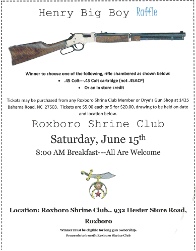 Shrine Club Raffle